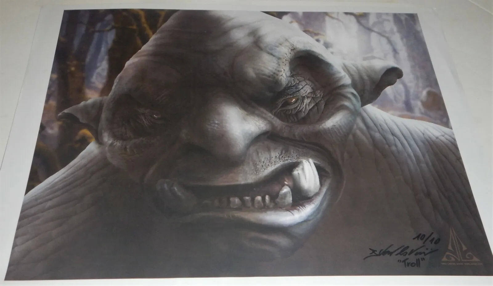 Tolkien Themed print by Ivan Cavini, The Hobbit  Mountain Troll