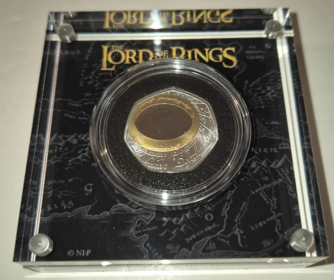 J.R.R .Tolkien, Lord of The Rings Silver 2026 50p Coin,  Uncirculated Proof, New