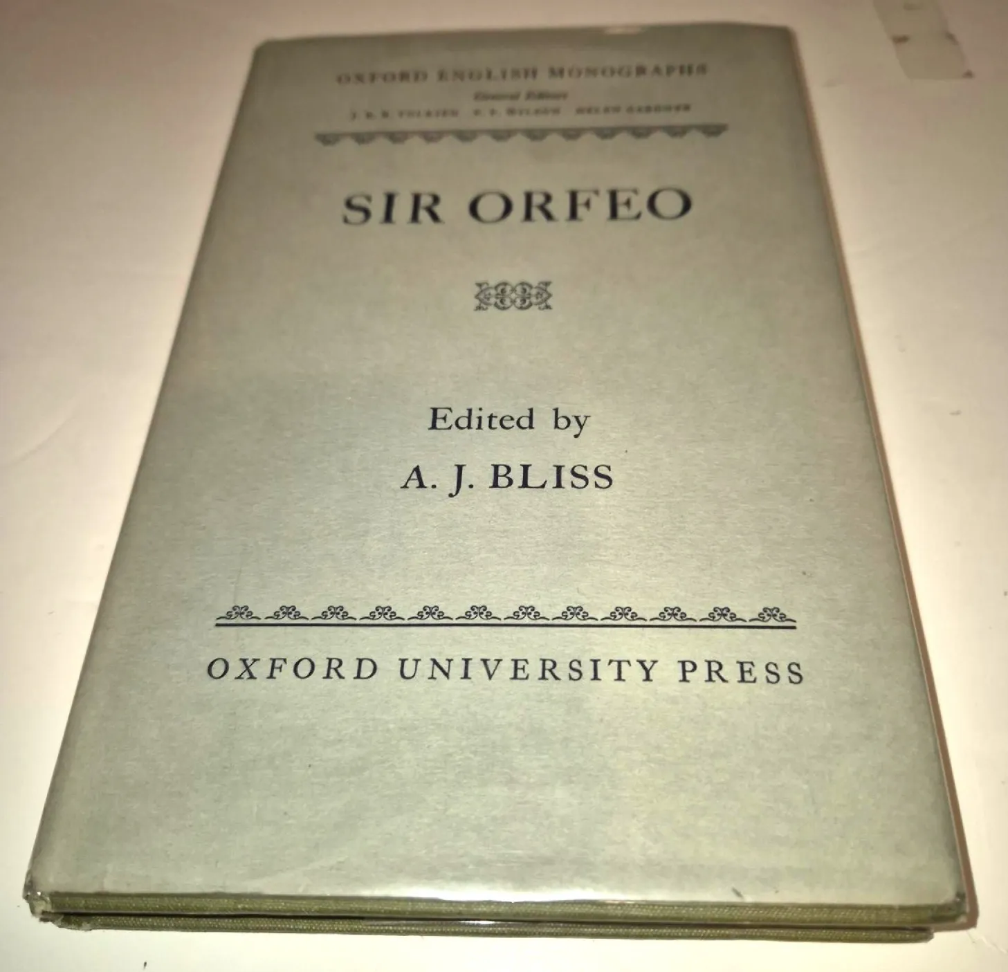 J.R.R. Tolkien, Sir Orfeo, First Edition, 2nd Printing 1961