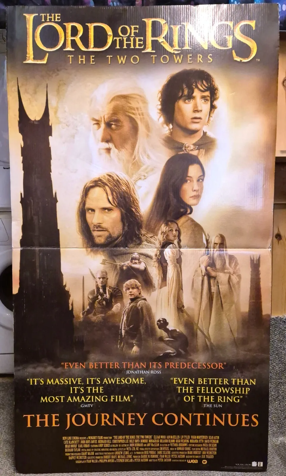 J.R.R. Tolkien, The Lord of the Rings, Standing Lobby Promotional Board, As-new