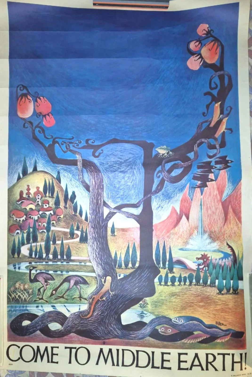 J.R.R. Tolkien, 1965 Ballantine Map Poster, Art by Remmington
