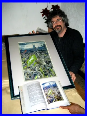 Mark Faith with a rare Tolkien book art piece, 2005