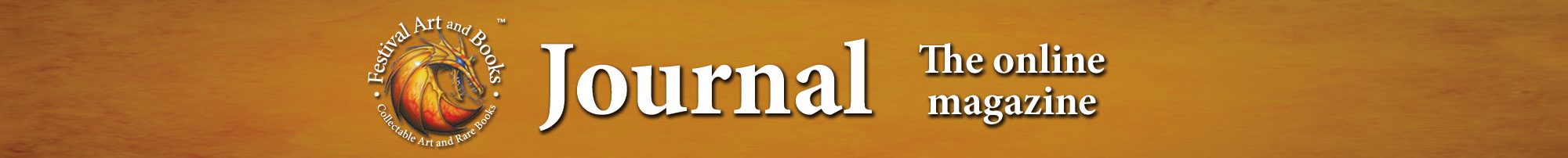 Journal online magazine logo on orange banner